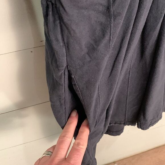 Free People Knotty but Nice black shorts romper billowy size large - Picture 7 of 12